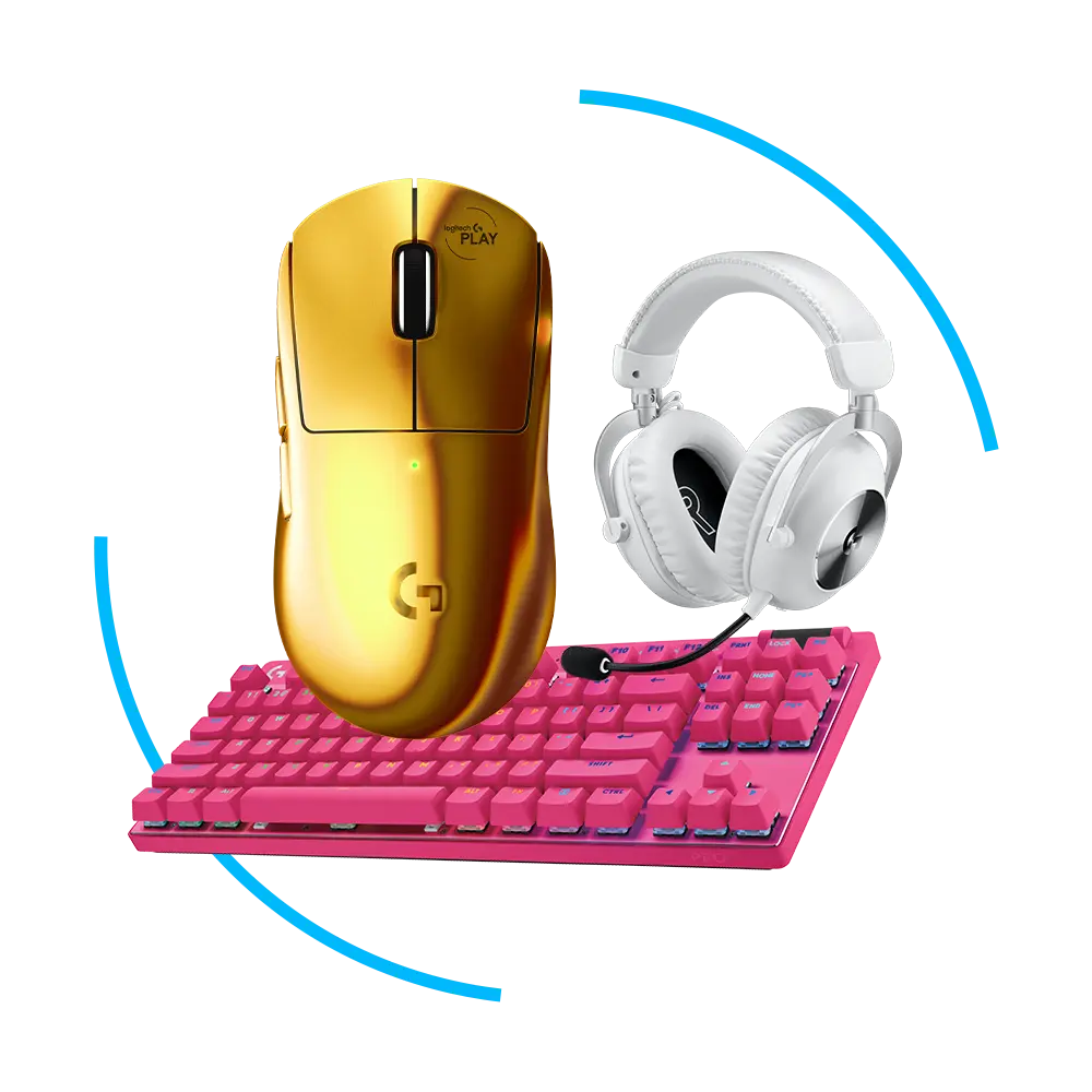 Golden PRO X SUPERLIGHT 2 DEX Mouse & PRO X TKL Rapid Keyboard